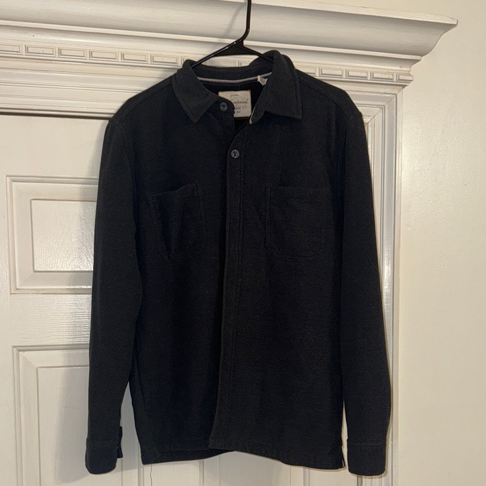 Men's Classic Black Shirt Jacket